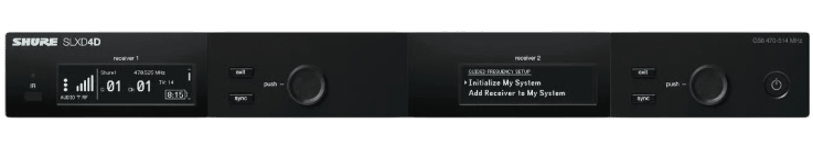 SLXD4D-H57 - Shure - SLXD4D-H57 - Digital Wireless Dual Receiver (520-564Mhz)