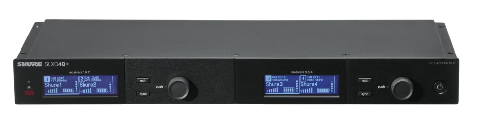 Shure - SLXD4Q-H58 - Slxd Digital Wireless Quad Receiver (520-564 Mhz)