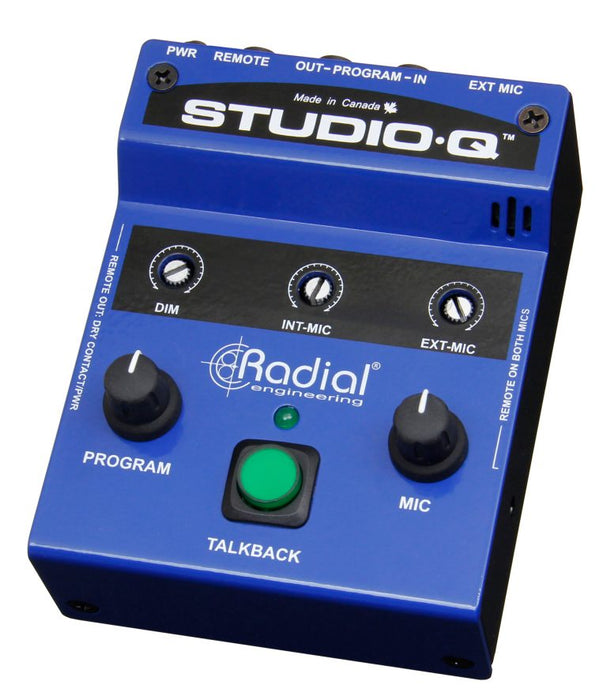 Radial Engineering - Studio-Q - Desktop Cue & Talkback Controller.