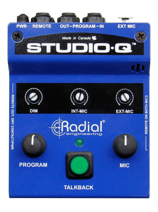 Radial Engineering - Studio-Q - Desktop Cue & Talkback Controller.