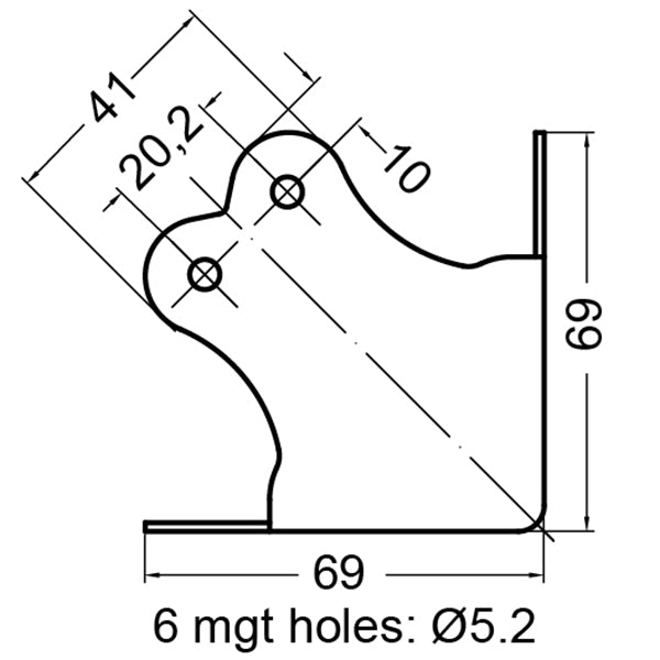 Penn Elcom - 10231 - Heavy duty flat corner.