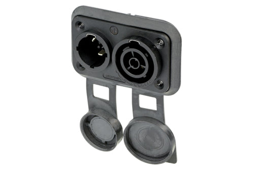 Neutrik - NAC3PX-TOP - Appliance inlet-outlet combination, 1/4'' flat tab terminals