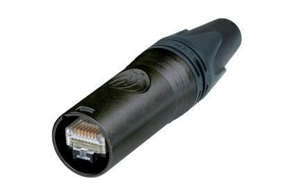 Neutrik - NE8MX6-B-T - etherCON CAT6A cable connector self-termination, for insulation diameter > 1.1 mm, black plating.