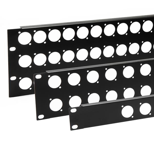 Penn Elcom - R1269/3UK/24 - Punched Panel for 24 x D-Series Connectors
