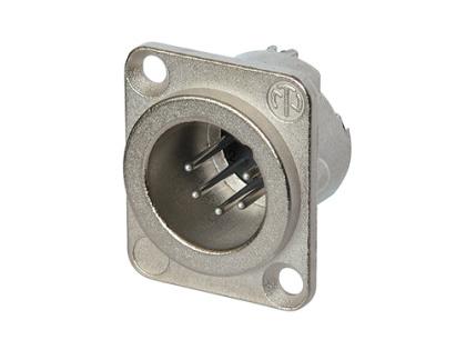 Neutrik - NC5MD-LX - 5 pole male receptacle, solder cups, Nickel housing, silver contacts.