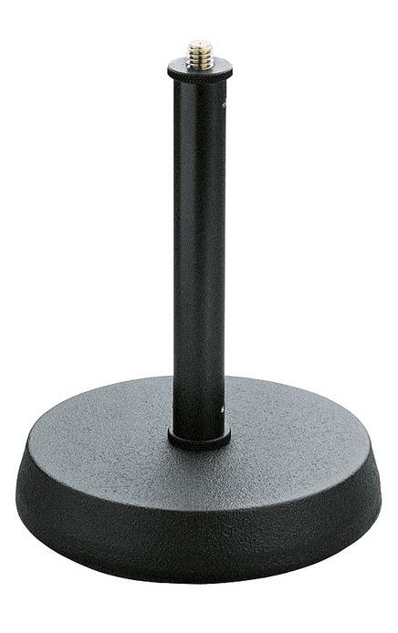 K&M - 23200-300-55 - Table Mic Stand - Sound Absorbing Cast-Iron Base With Screw In Rod 3/8" Thread.