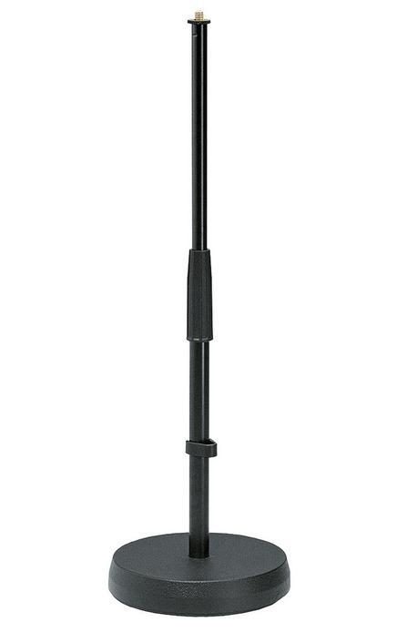 K&M - 23300-300-55 - Table/Floor Mic Stand - Heavy Black Cast-Iron Base With Sound Absorbing Rubber Insert.