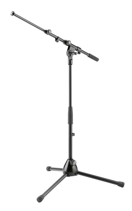 K&M - 25900-300-55 - Low-Level Telescopic Mic Stand With 2-Piece Microphone Stands - Boom Arm.