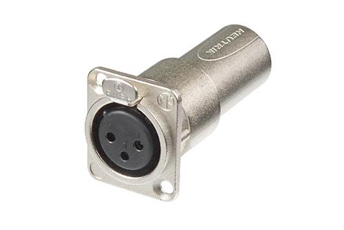 Neutrik - NA3FDM - XLR female-male feedthrough adapter for panel mount.