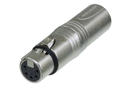 Neutrik - NA3M5F - 3 pole XLR male - 5 pole XLR female for lighting (DMX) applications.