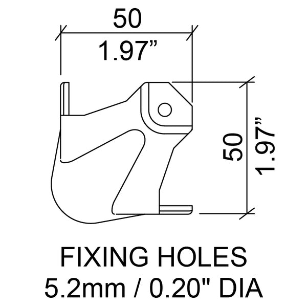Penn Elcom - C1081Z - Medium PennBrite Zinc Ball Corner with 30mm Offset and 1mm Radius