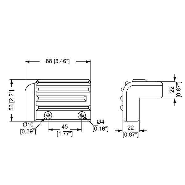 Penn Elcom - C1539 - Plastic Stacking Corner