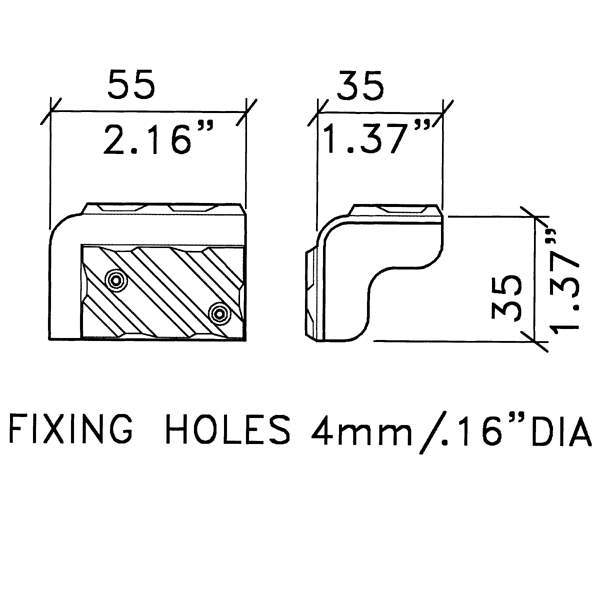 Penn Elcom - C1567 - Small Chevron Stacking Corner.