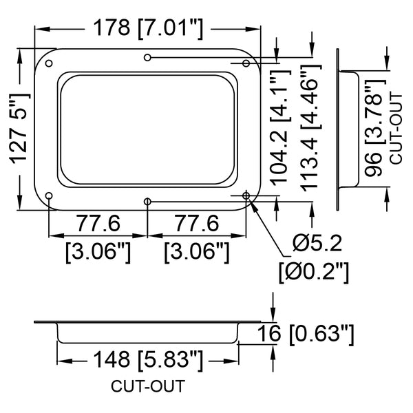 Penn Elcom - D2101Z - Large Plain Dish - Zink