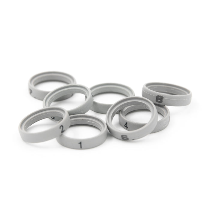 Amphenol - AC Series Colored Number Ring - Grey - 1-8