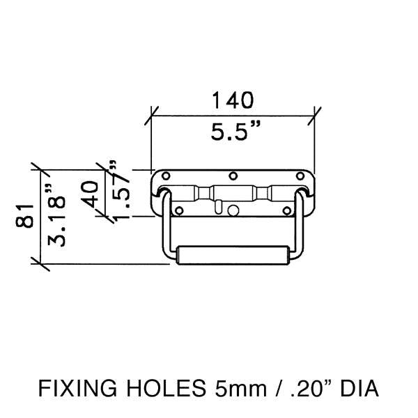 Penn Elcom - H1052Z - Sprung Surface Handle - Zink