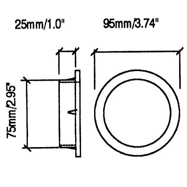 Penn Elcom - M1533 - Speaker Cabinet Port Trim 75mm