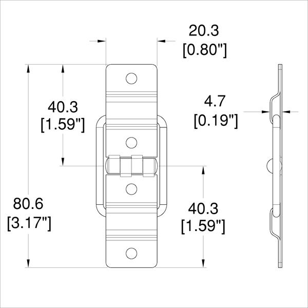 Penn Elcom - P1325N - Small Strut Hinge