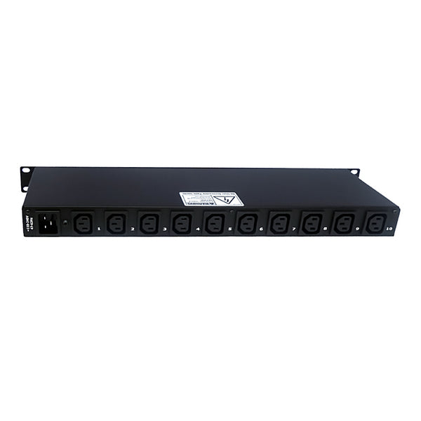 Penn Elcom - PDU16-10DJ-AU - 1U 16A 10-Channel Power Distribution Unit