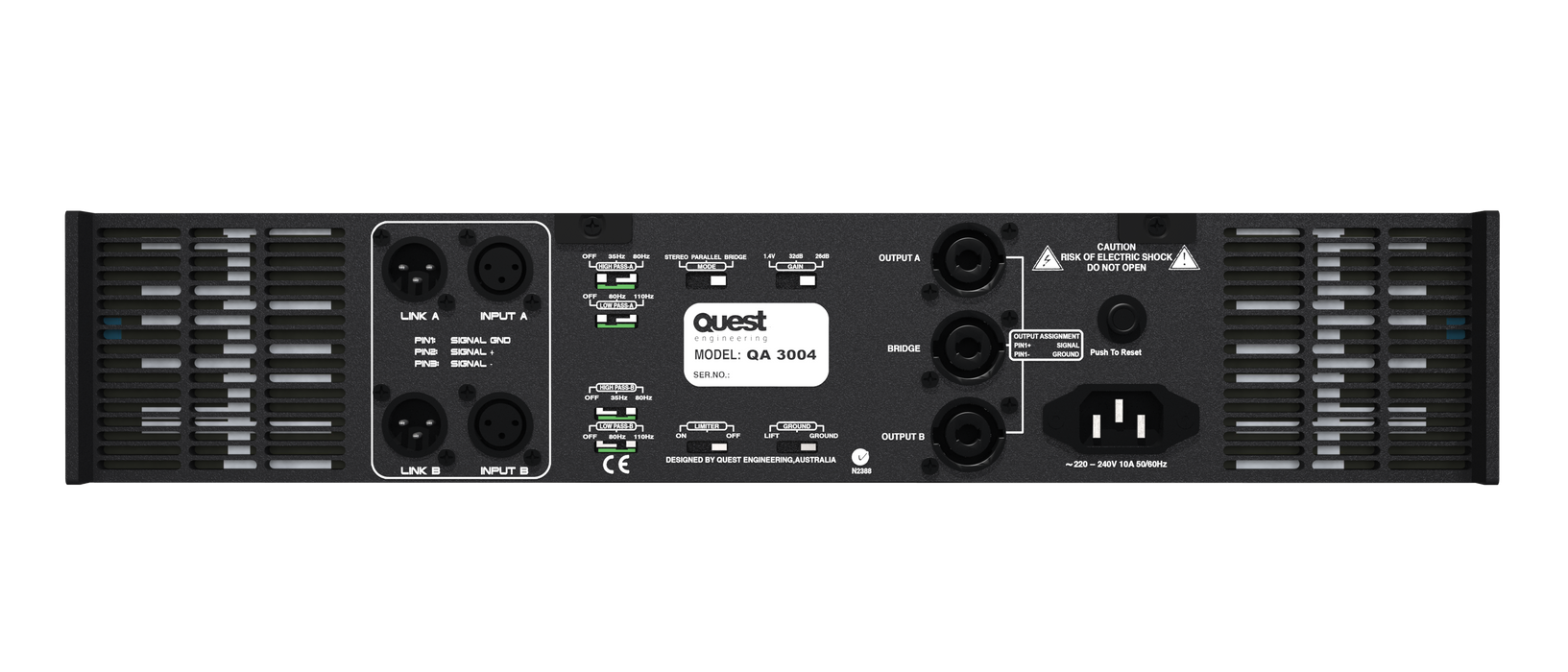 Quest - QA1004 - 2 Channel Amplifier