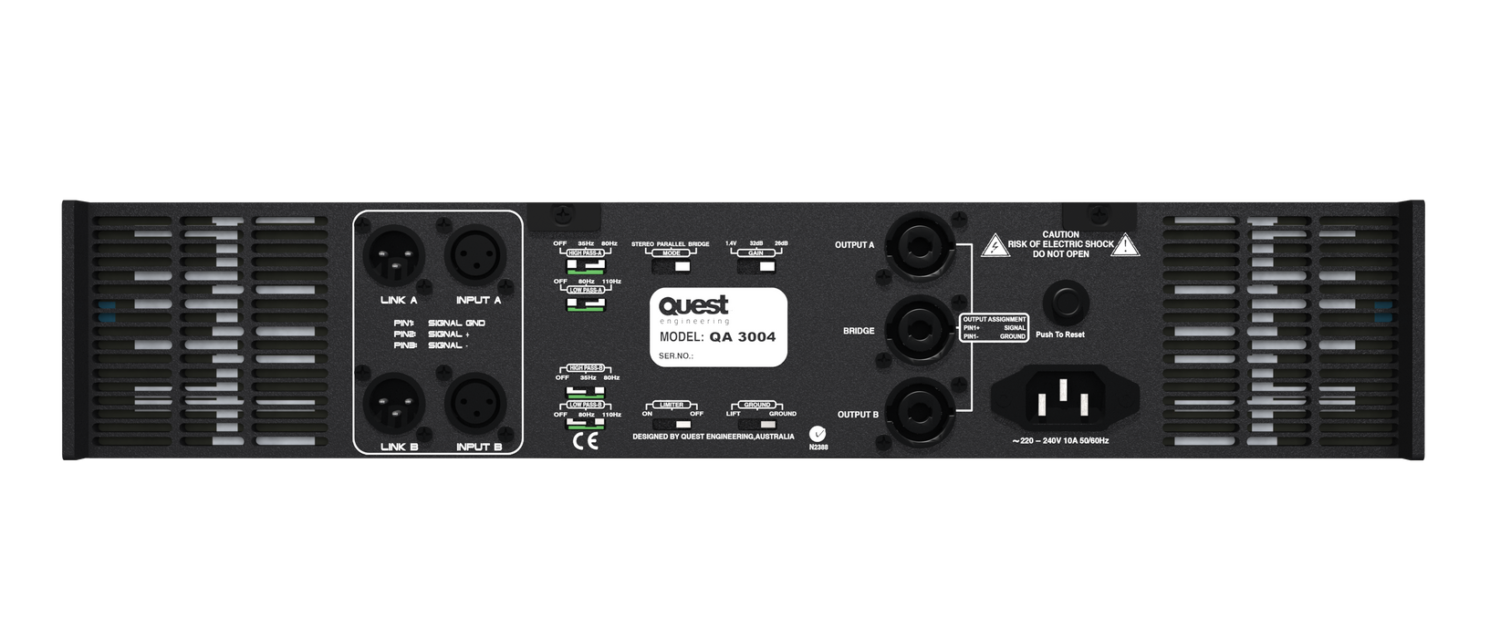 Quest - QA3004 - 2 Channel Amplifier