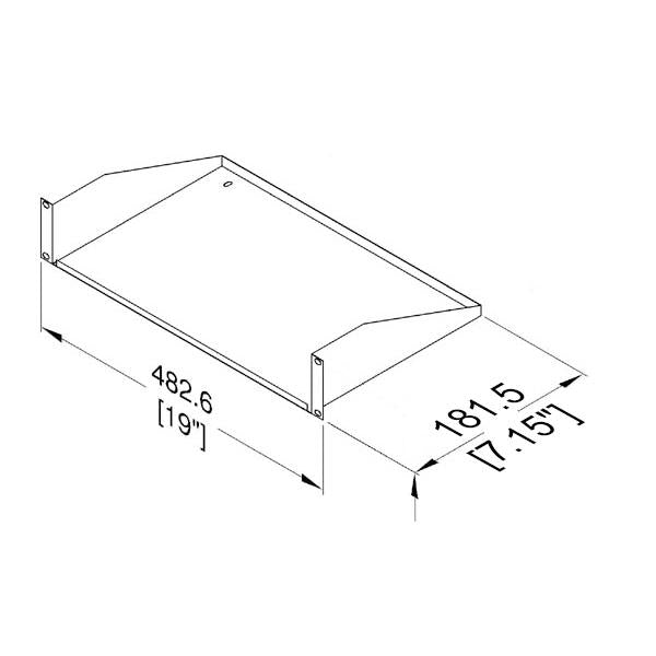 Penn Elcom - R1194/2UK-180 - Rack Shelf 180mm Deep