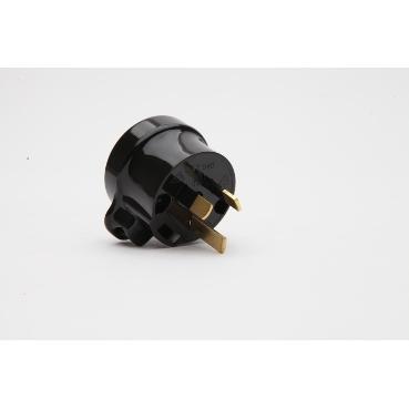 PDL - Tapon - PDL940 Side Entry 3-Pin Rewirable Heavy Duty Tapon Plug; 10A, Black
