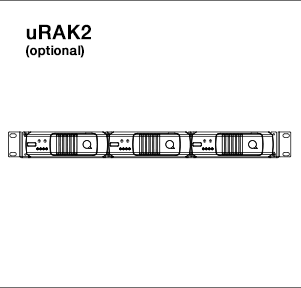 Quest - uRAK2 - 1RU Mounting Shelf for 3 x QX300 Amplifiers.