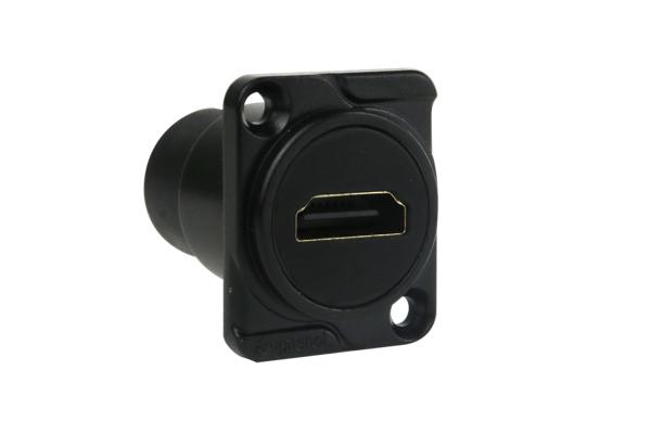 AC-HDMI-RRB - Amphenol - AC-HDMI-RRB - HDMI Connector - Feed Thru - Black