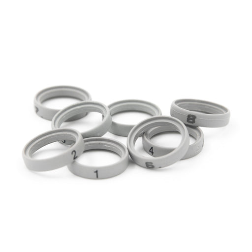 AC-RING-GRY-1 - Amphenol - AC Series Colored Number Ring - Grey - 1-8