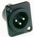 AC3MDZB - Amphenol - AC3MDZB - 3 Pin Male XLR - Chassis Mount - Black
