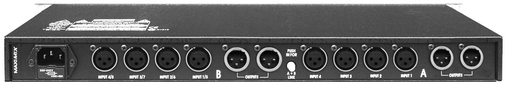 MaxiMix - ARX - MaxiMix - Line Mixer : Stereo 4 In 2 Out, Mono 8 In 1 Out, Balanced XLRs