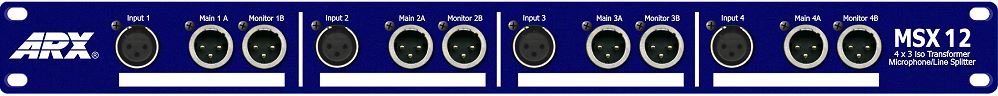 MSX 12 - ARX - MSX 12 - 4 Channel 3 Output Passive Splitter System