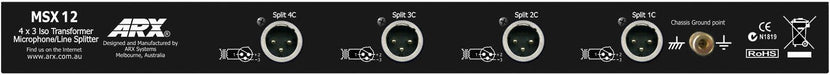 MSX 12 - ARX - MSX 12 - 4 Channel 3 Output Passive Splitter System