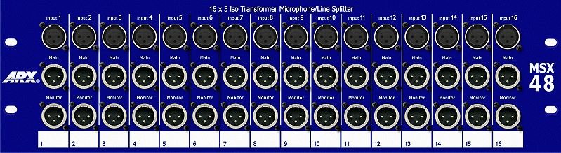 MSX 48 - ARX - MSX 48 - 16 Channel 3 Output Passive Splitter System