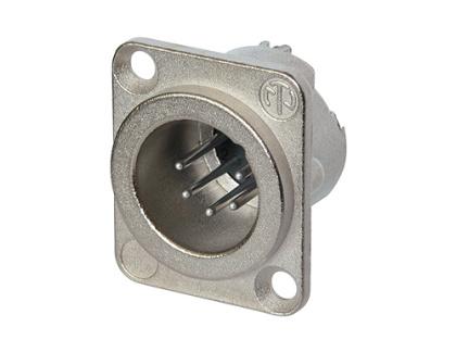 Neutrik - NC6MD-LX - 6 pole male receptacle, solder cups, Nickel housing, gold contacts.