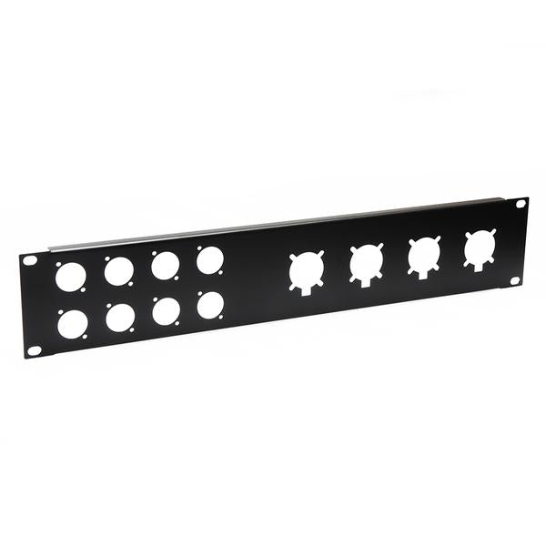 Penn Elcom - R1273/2UK - Punched Panel for 4 x EP Series/ G-Series Speakon & 8 x D-Series Connectors.