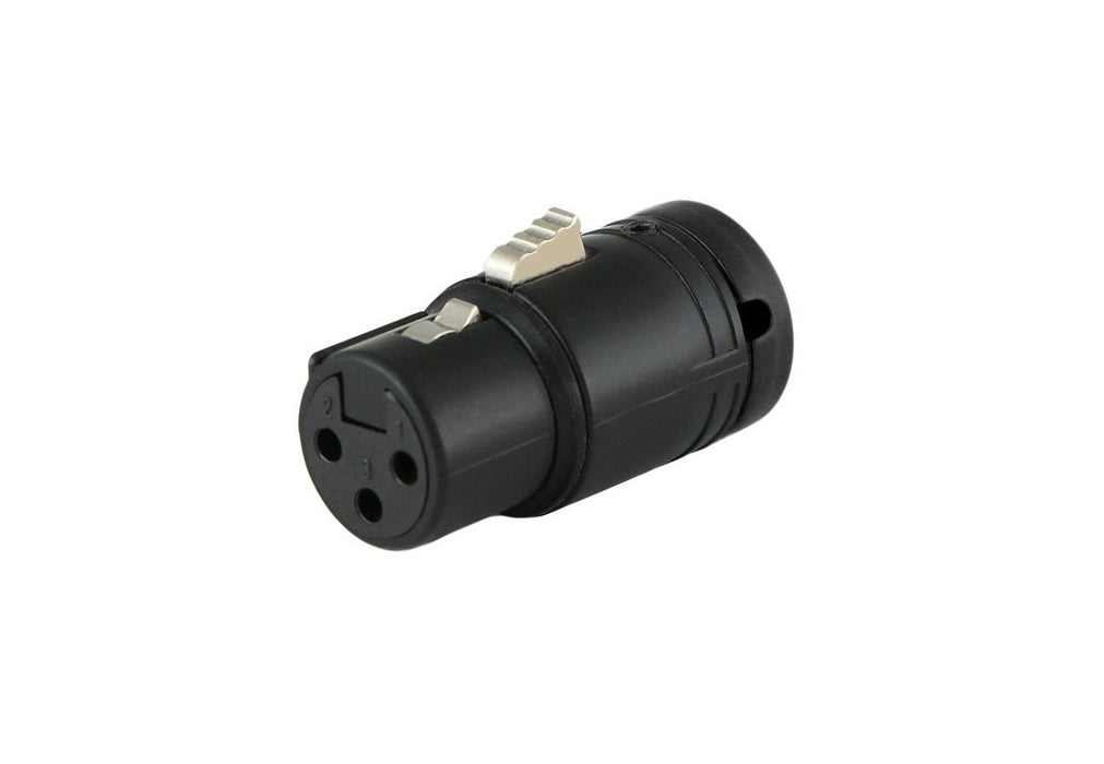CT-AX3F-K - Cable Techniques - Low-Profile Right Angle XLR 3-pin Female, A-Shell - Black