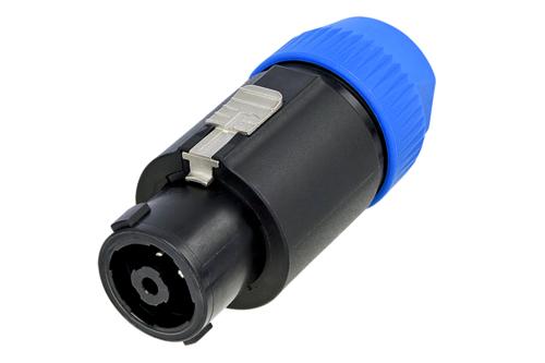 Neutrik - NL8FC - 8 pole cable connector, latch lock, chuck type strain relief for cables 8 - 20 mm diameter, 30 A continuous per contact.