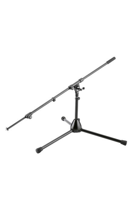 K&M - 25500-300-55 - Low-Level Mic Stand With Long, 2-Piece Extendable Microphone Stands - Boom Arm.