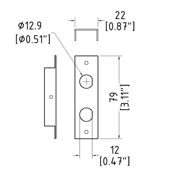 Penn Elcom - 225522-20 - Module, 2U x 1/2M, 2 BNC