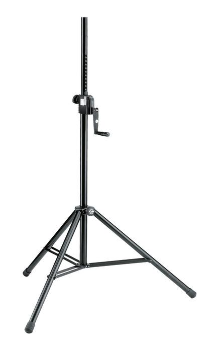 K&M - 21300-009-55 - Speaker Stand - Hand Crank And Push Button System - Intergrated M10 Thread.