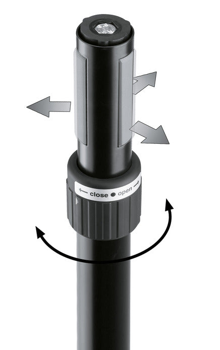 K&M - 21340-000-55 - Distance Rod - With Hand Crank - M20 Thread And "Ring Lock".