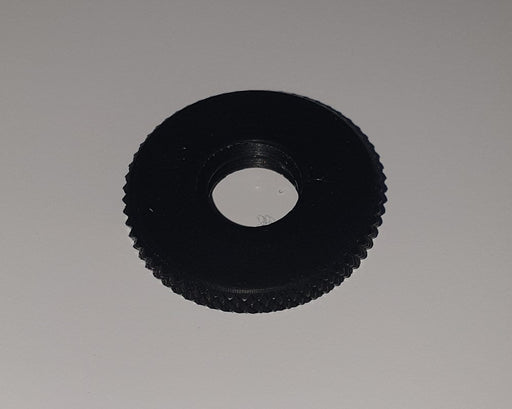 03-31-556-35 - K&M - 03-31-556-35 - Aluminum knurled threaded disc [black] for end of mic and booms - 5/8".