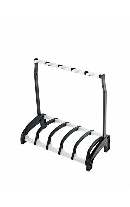 17525-016-00 - K&M - 17525-016-00 - Electric And Bass Guitar Stand For Upto 5 Guitars - Guardian 5. - Black and Translucent
