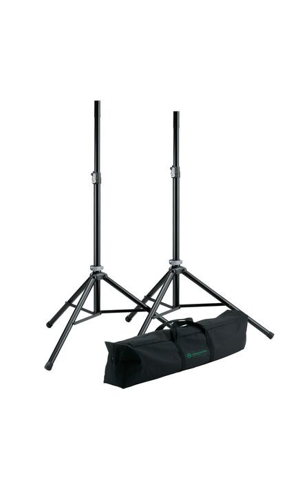 21449-000-55 - K&M - 21449-000-55 - Speaker Stand Pack - 2 x Aluminium Speaker Stands With Carry Case.