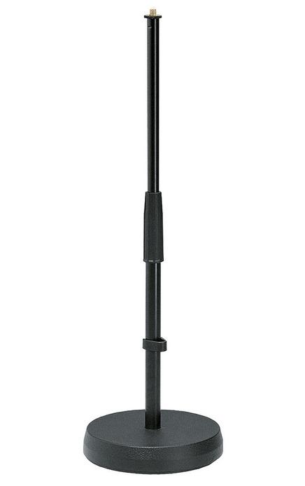 23300-300-55 - K&M - 23300-300-55 - Table/Floor Mic Stand - Heavy Black Cast-Iron Base With Sound Absorbing Rubber Insert.
