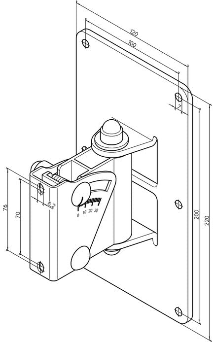 24481-000-57 - K&M - 24481-000-57 - Speaker Wall Mount - Multi-Purpose - For Heavy Speakers.