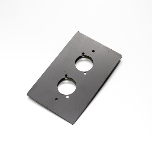 WP02B - Livesound - WP02B - Double D'Series Wall Plate Anodised Black.