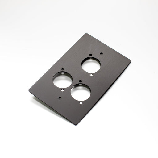 WP03B - Livesound - WP03B - Triple D'Series Wall Plate Anodised Black.